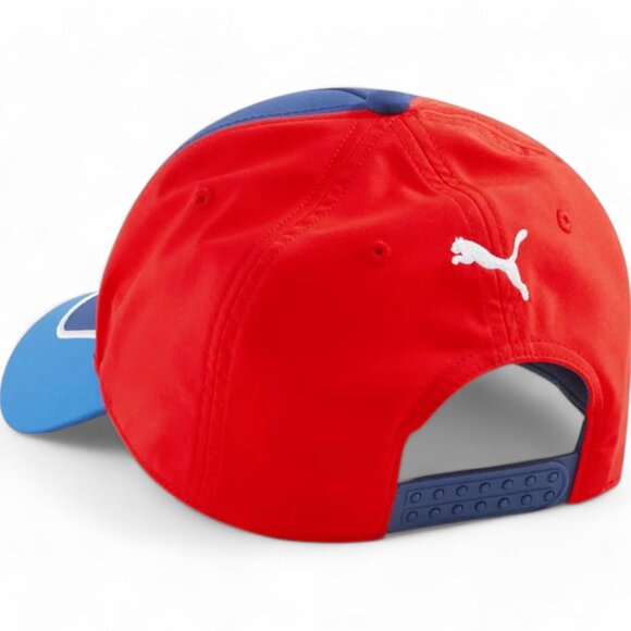 BMW M Sport M3 M5 Blue Red Puma Racing Snap Back Color Block Cap Hat NEW - Picture 5 of 9